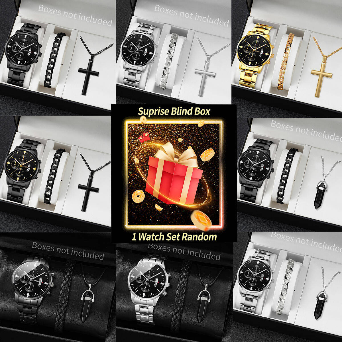 Jewelry Watches & Accessories - Surprise Mystery Watch Blind Box-3PCS/Set Fashion