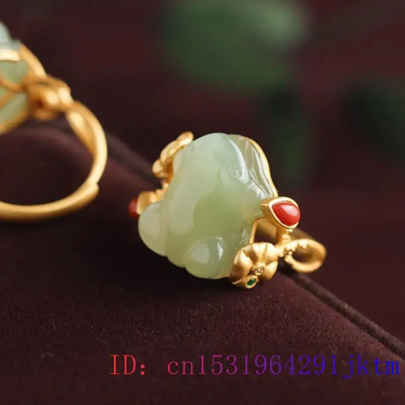 Green Jade Frog Rings Charms N - Sterling Silver Ring review and price