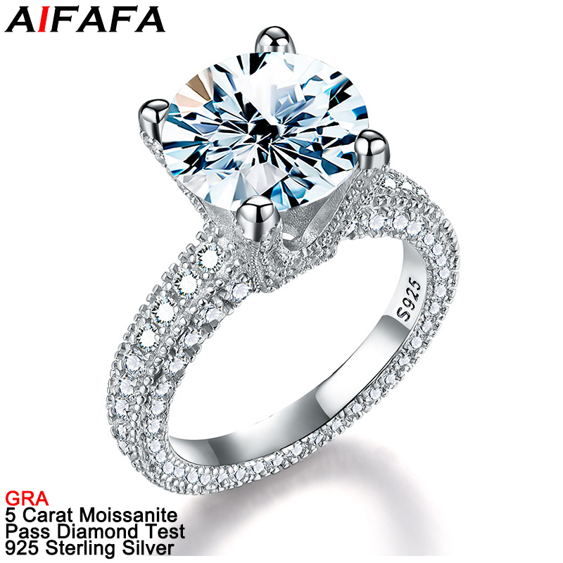 5 Carat Real Moissanite Diamon - Sterling Silver Ring review and price