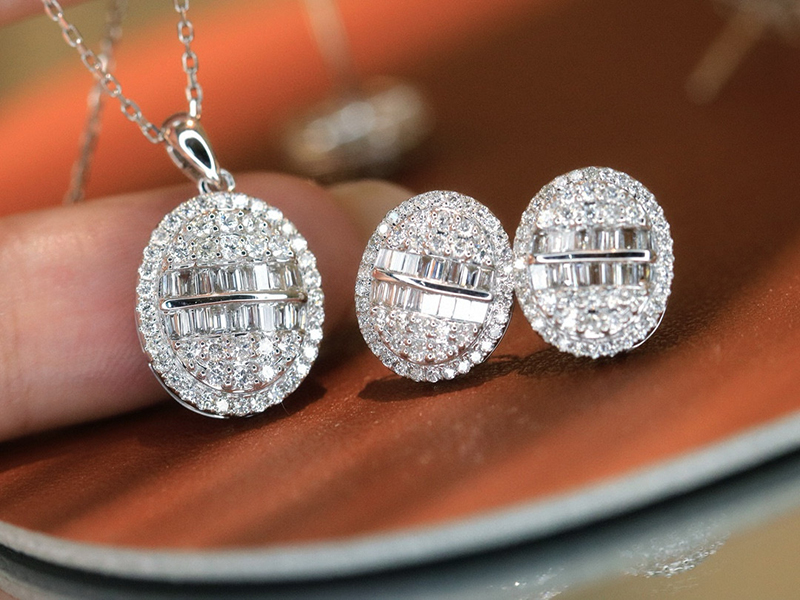 LUOWEND 100% 18K White Gold Ea - Diamond Stud Earrings review and price