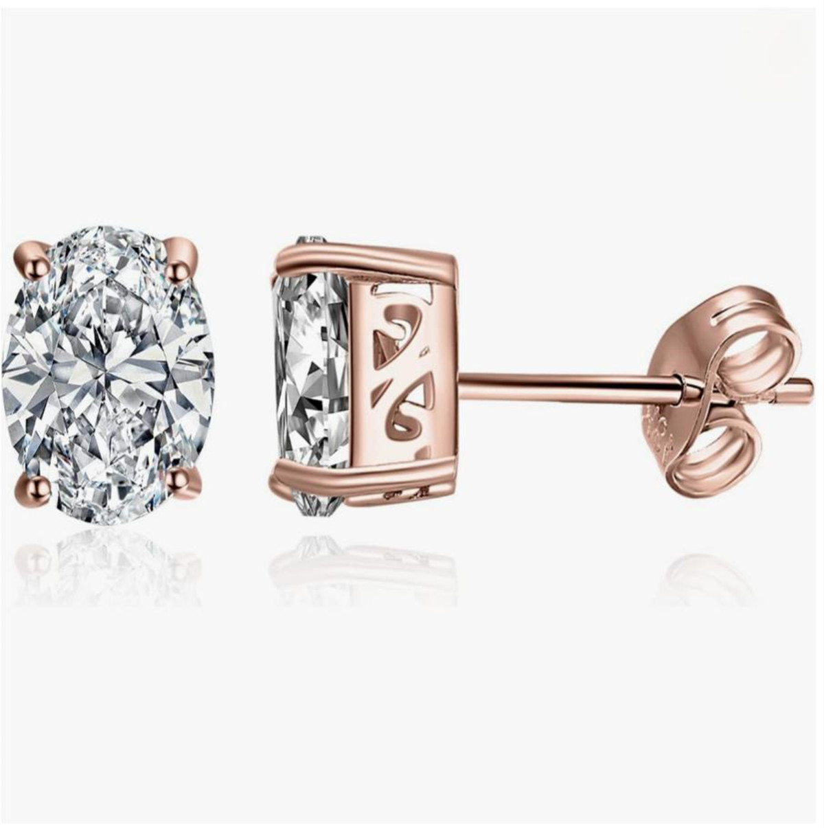 14K gold physical real gold la - Diamond Stud Earrings review and price