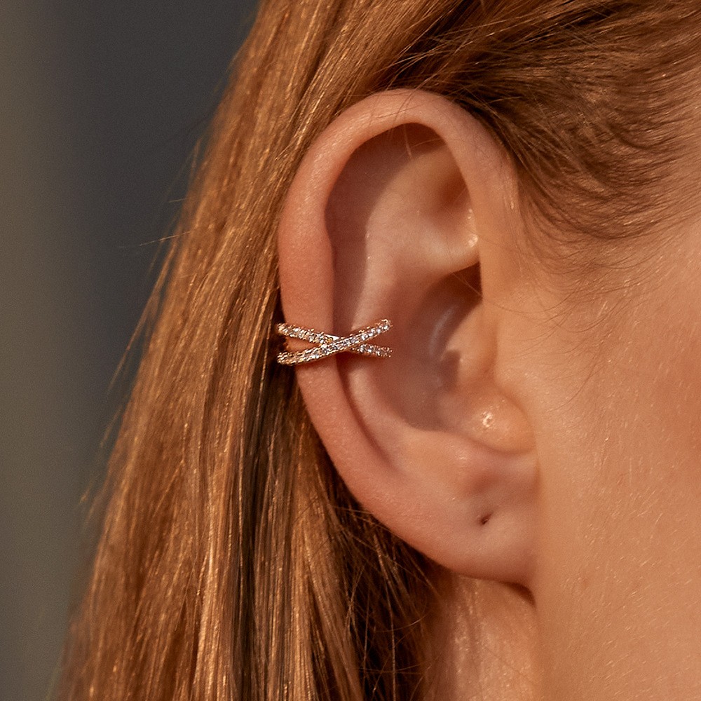 Korean Crystal Ear Clip Earrin - Ear Cuff No Piercing review and price