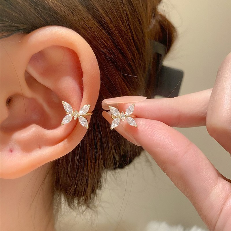 Korean Crystal Ear Clip Earrin - Ear Cuff No Piercing review and price