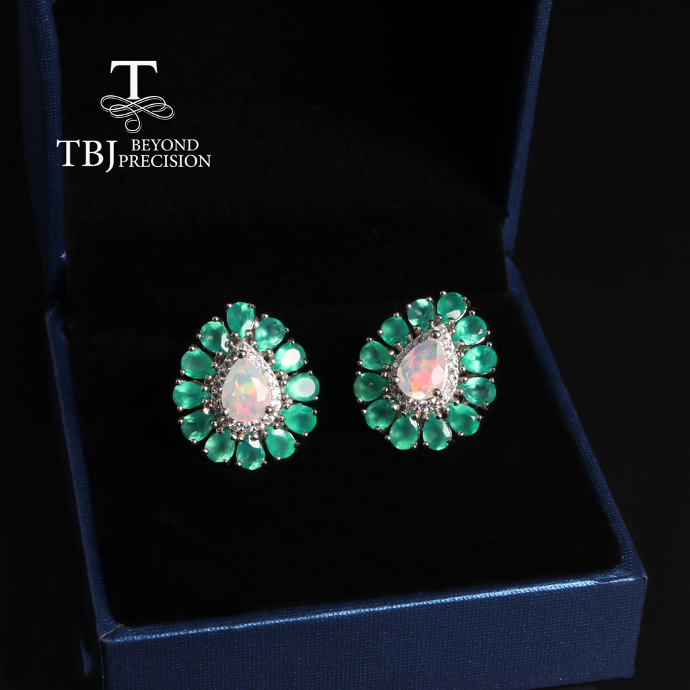 Pear-shaped Multi-gems Design  - Opal Earrings Dangle review and price