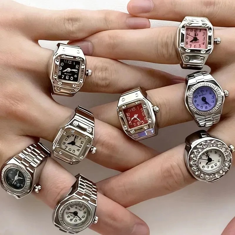 Vintage 80s Punk Watch Ring Y2 - Vintage Jewelry Watches Women review and price