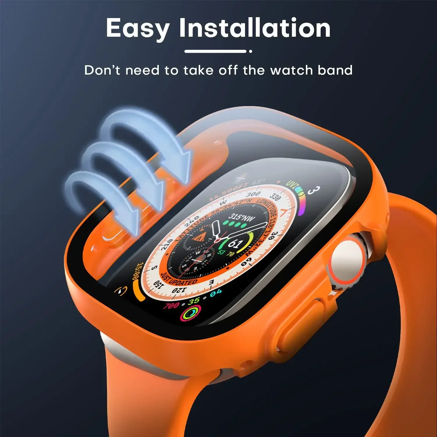 Glass+ Cover For Apple Watch c - Jewelry Smart Watches review and price