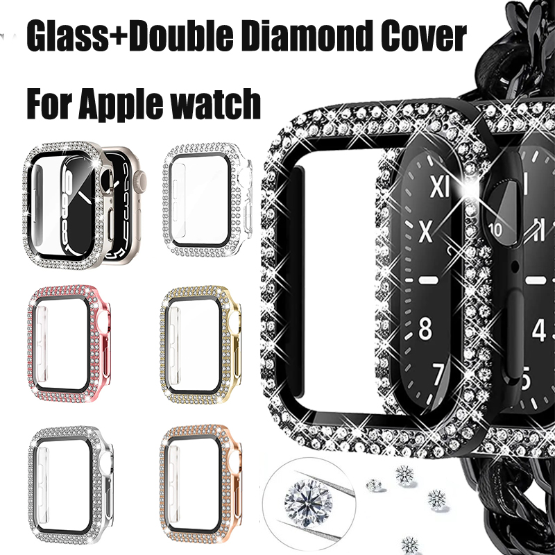 Glass+Diamond Cover For Apple  - Jewelry Smart Watches review and price