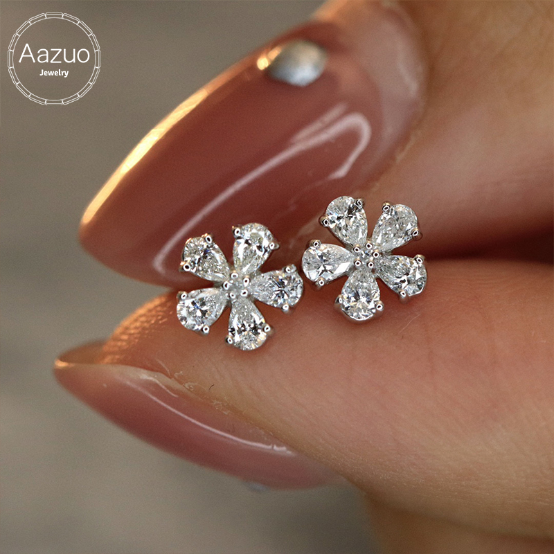 Aazuo Fine Jewelry 18K Orignal - Diamond Stud Earrings review and price