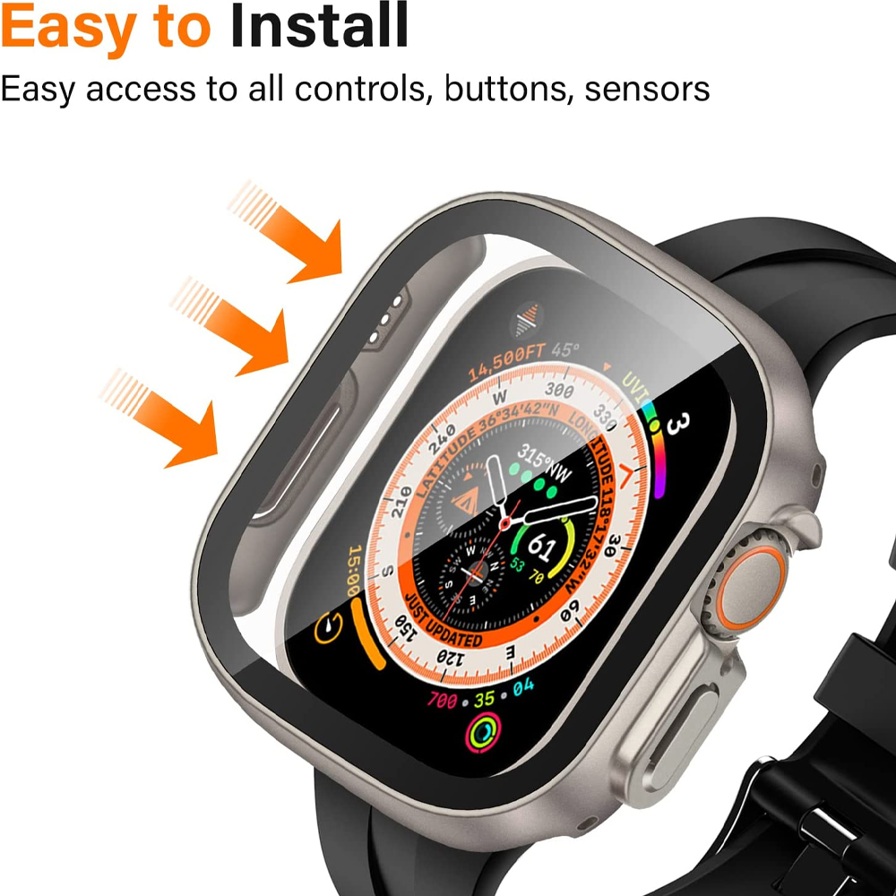 Glass+case For Apple Watch Ult - Jewelry Smart Watches review and price