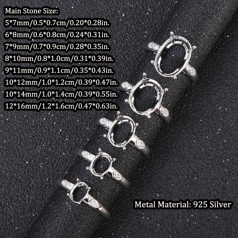 5x7-12x16mm Ring Blank 925 Ste - Sterling Silver Ring review and price