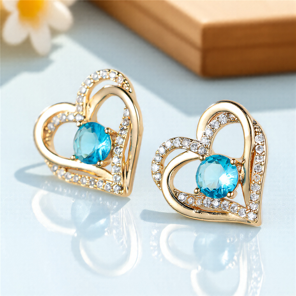 Small Blue Zircon Cut Stone Wh - Opal Earrings Dangle review and price