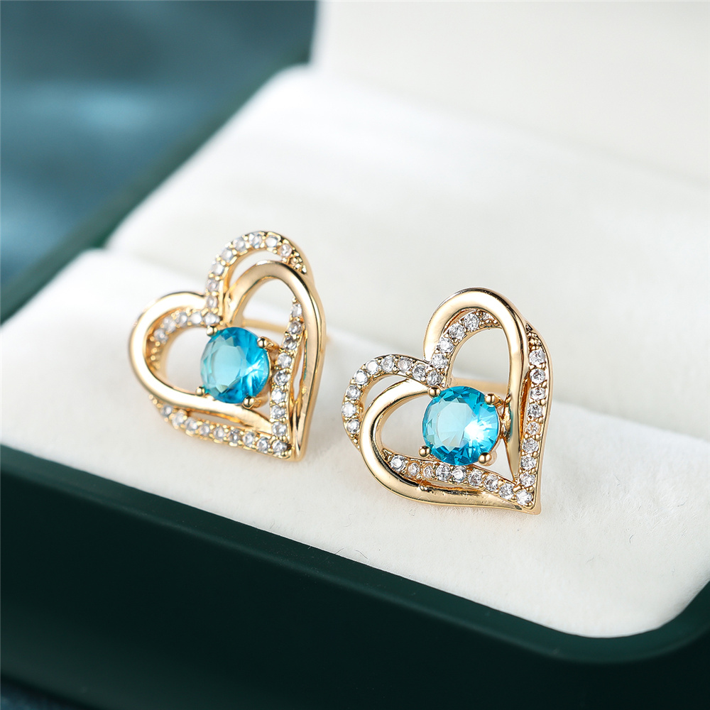 Small Blue Zircon Cut Stone Wh - Opal Earrings Dangle review and price