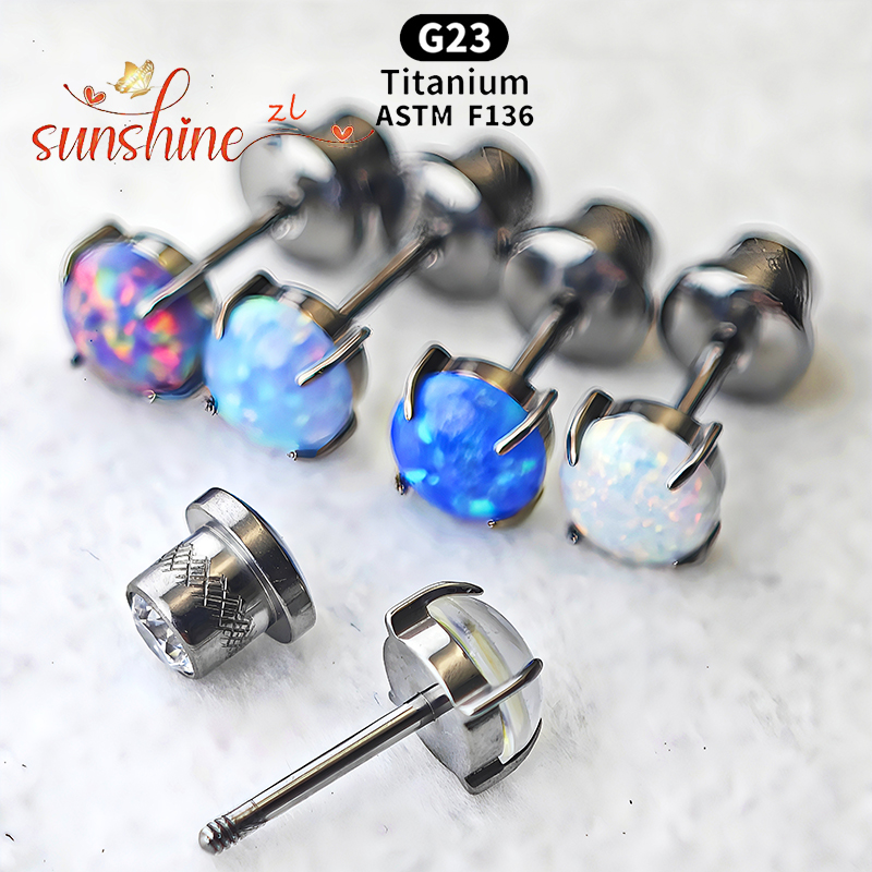2PCS ASTM F136 Titanium Opal M - Opal Earrings Dangle review and price