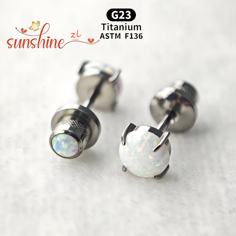 2PCS ASTM F136 Titanium Opal M - Opal Earrings Dangle review and price