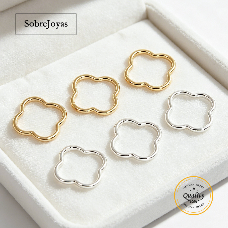 10mm Four-Leaf Clover Jump Rin - Sterling Silver Ring review and price