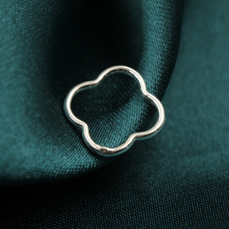 10mm Four-Leaf Clover Jump Rin - Sterling Silver Ring review and price