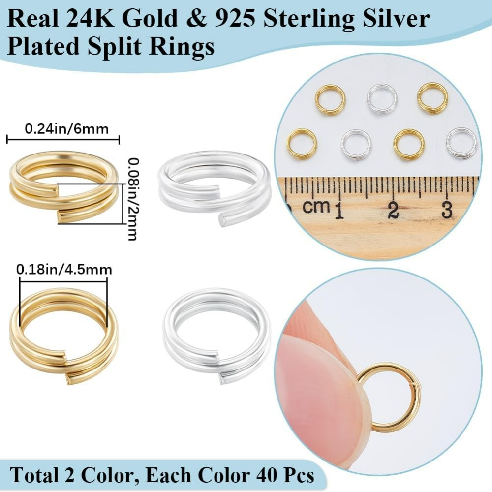 1 Box 80Pcs Split Jump Ring 24 - Sterling Silver Ring review and price