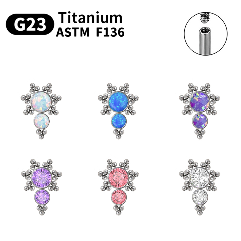G23 Titanium Piercing Stud Ear - Opal Earrings Dangle review and price