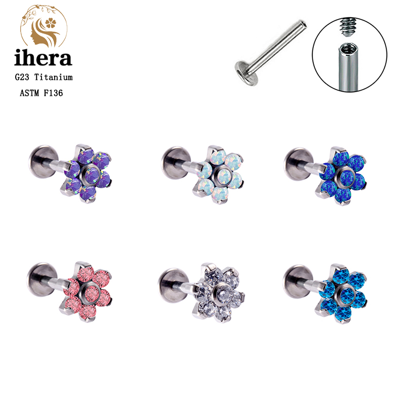 G23 Titanium Opal Flower Pierc - Opal Earrings Dangle review and price