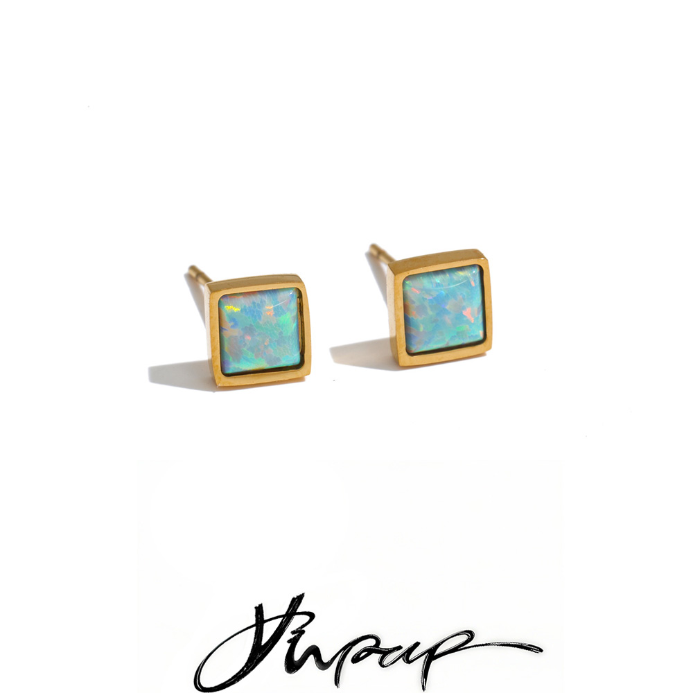 Yhpup 2026 Stainless Steel Squ - Opal Earrings Dangle review and price