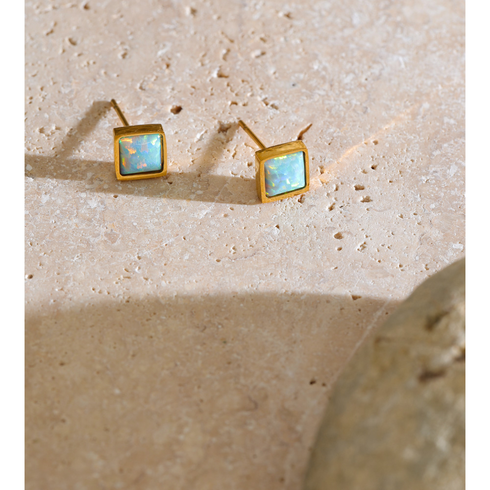 Yhpup 2026 Stainless Steel Squ - Opal Earrings Dangle review and price