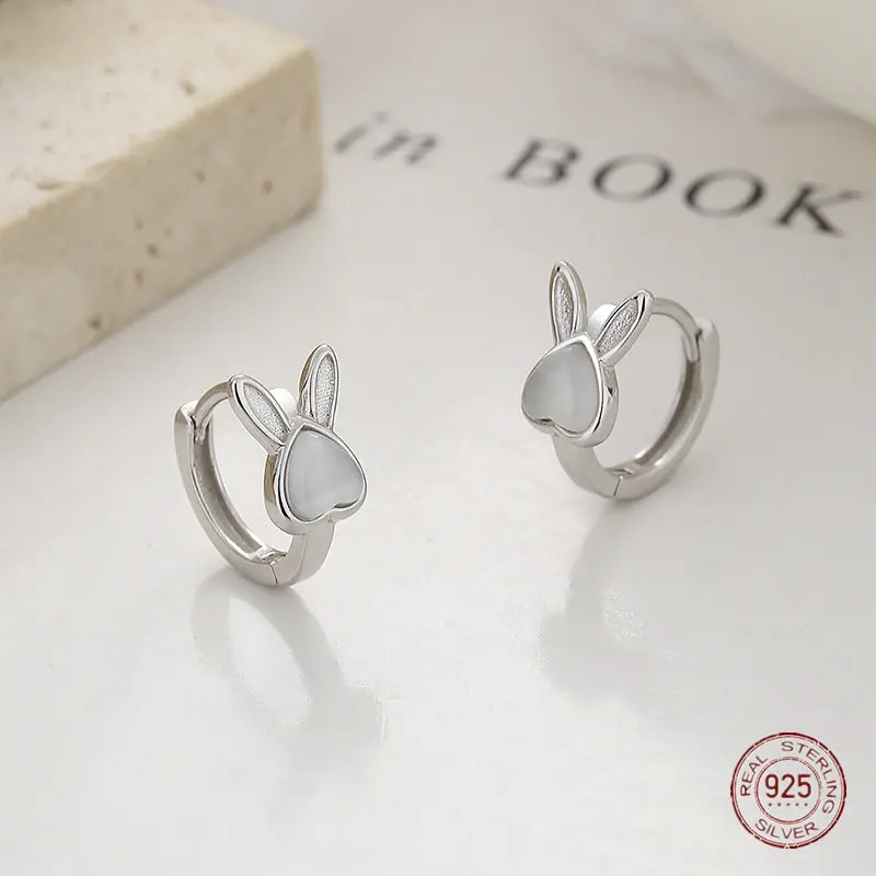 925 Sterling Silver Rabbit Opa - Opal Earrings Dangle review and price