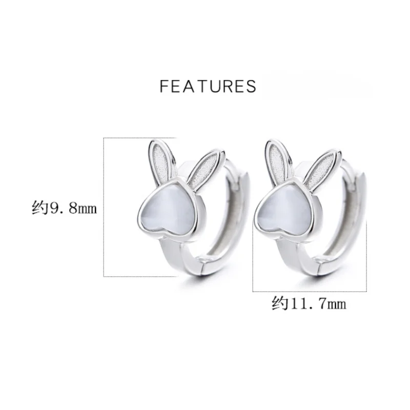 925 Sterling Silver Rabbit Opa - Opal Earrings Dangle review and price