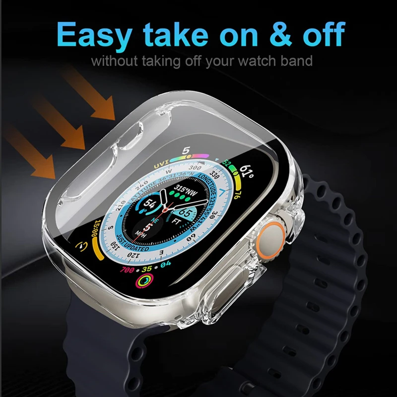 Glass+case For Apple Watch Ult - Jewelry Smart Watches review and price