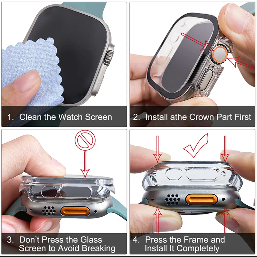 Glass+case For Apple Watch Ult - Jewelry Smart Watches review and price
